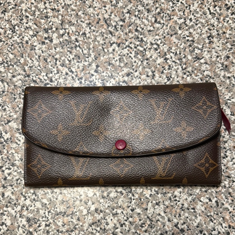 Louis Vuitton Brown Wallet with Iconic Monogram Pattern